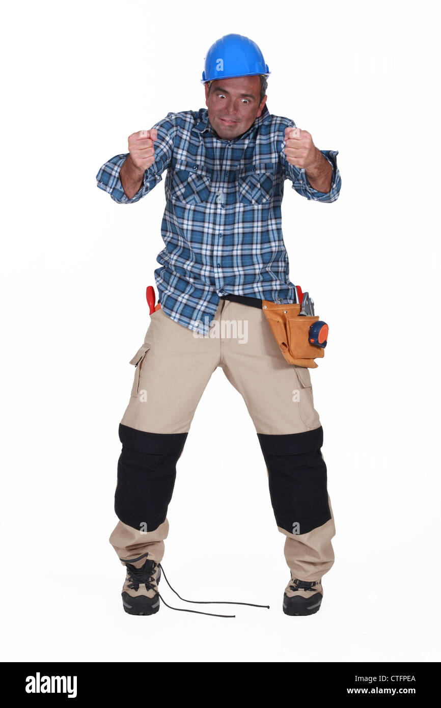 Victim of an electric shock Stock Photo - Alamy