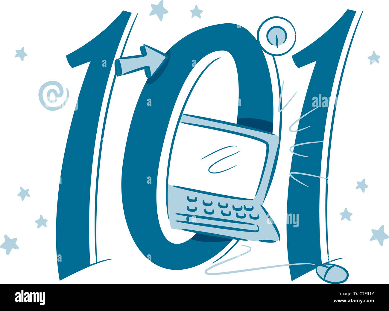 Illustration Depicting the Basics of Computing - Computer 101 Stock ...