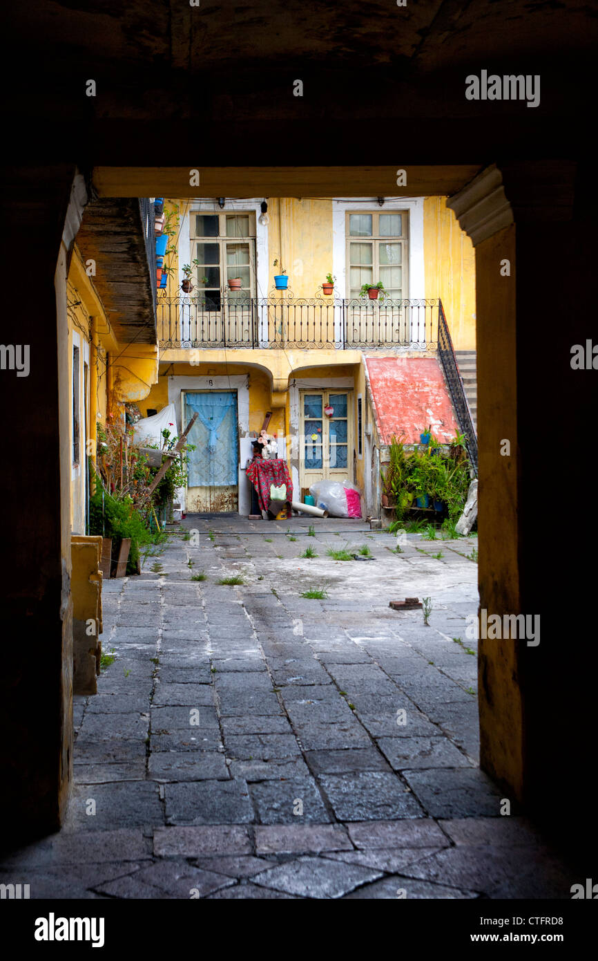 Opening to apartments in Puebla, Mexico Stock Photo Alamy