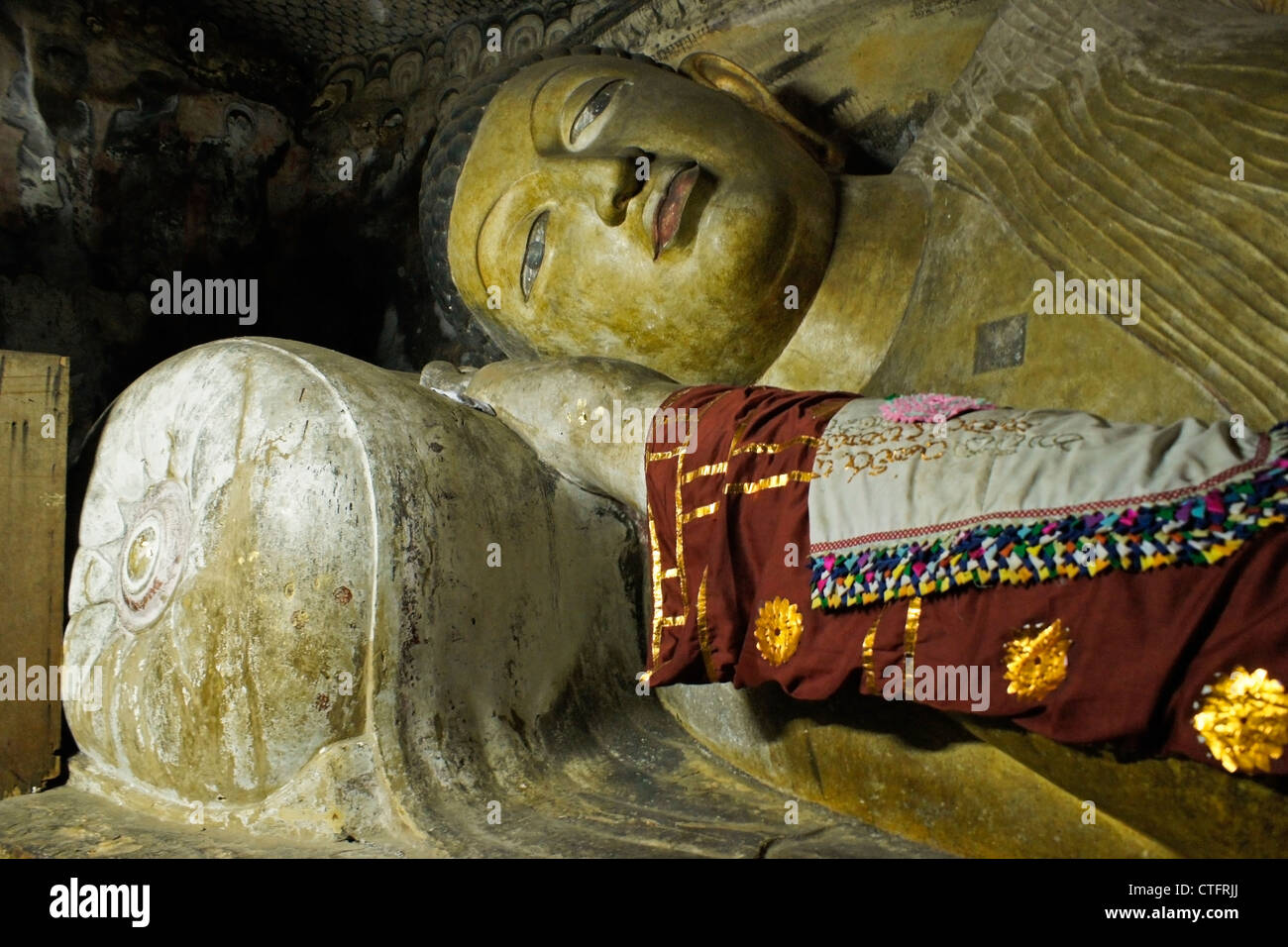 Buddha statue at Royal Rock Temple, Dambulla, Sri Lanka Stock Photo