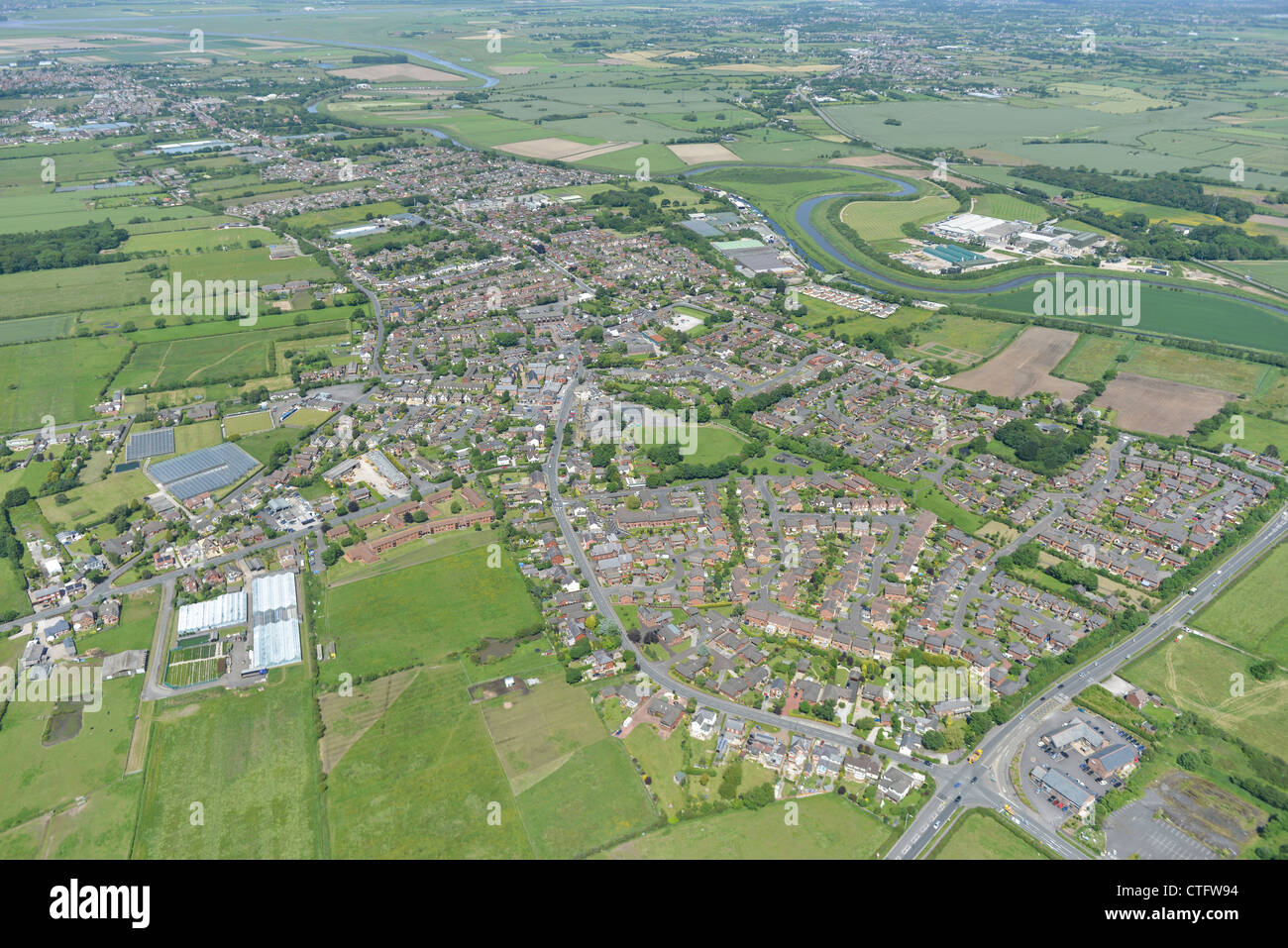 Aerial photograph of Tarleton Lancashire Stock Photo