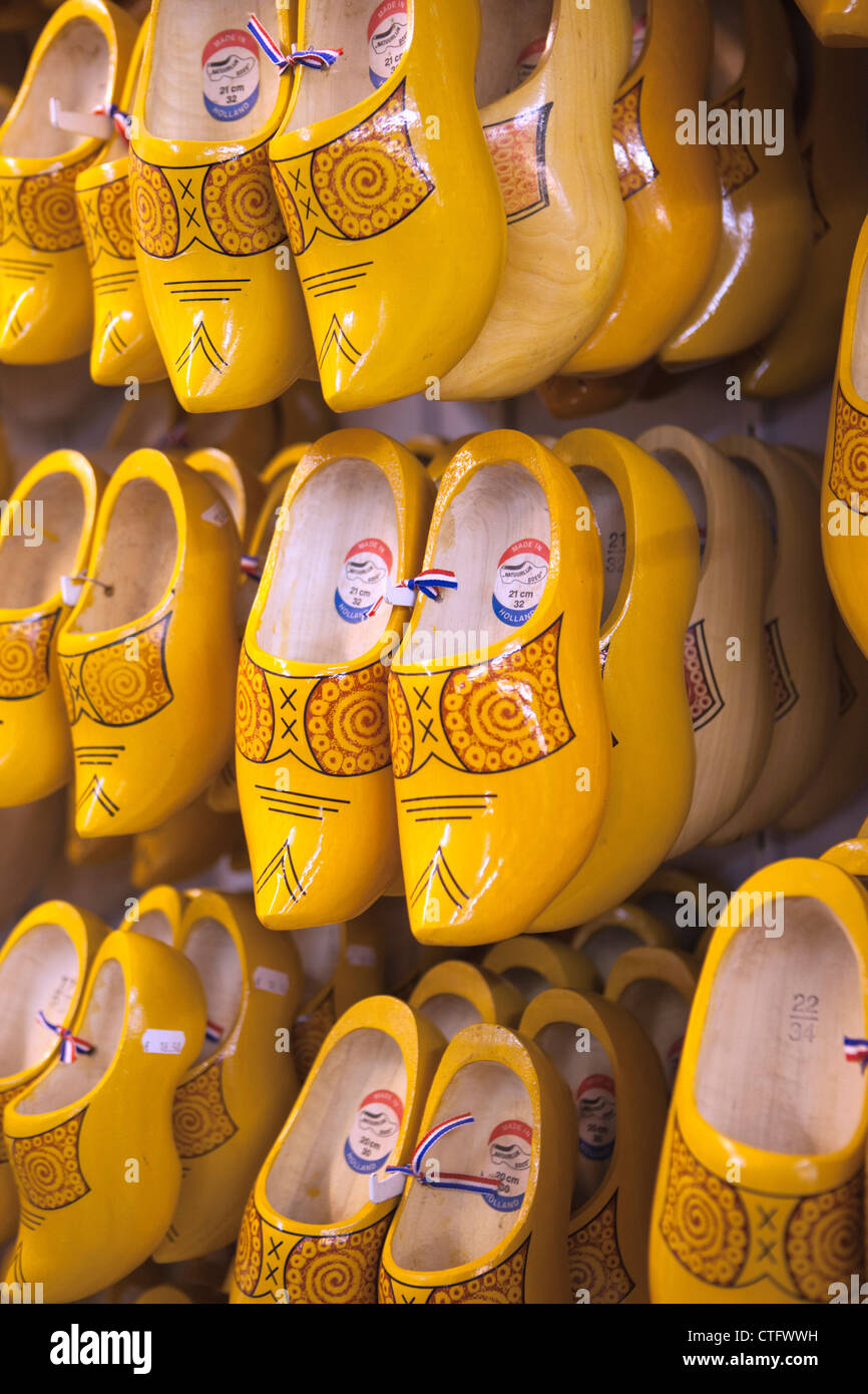 painted wooden clogs