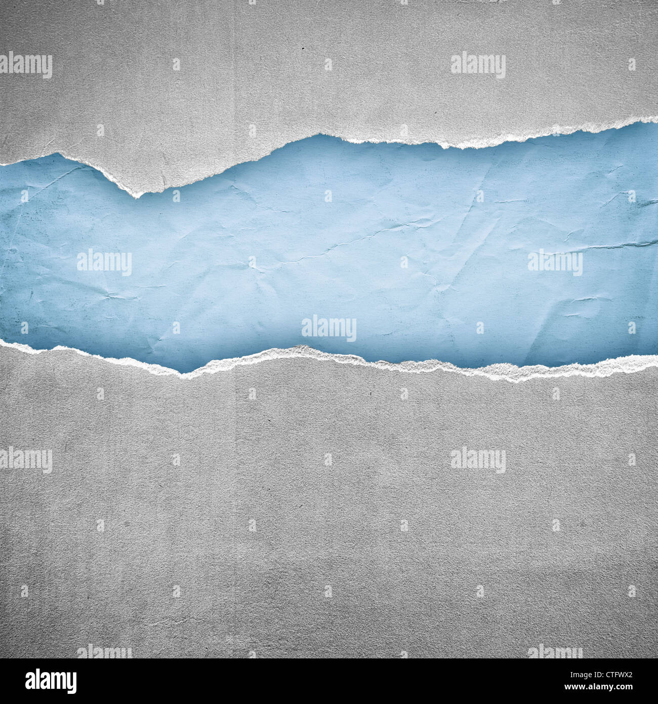riped gray and light blue paper background Stock Photo - Alamy