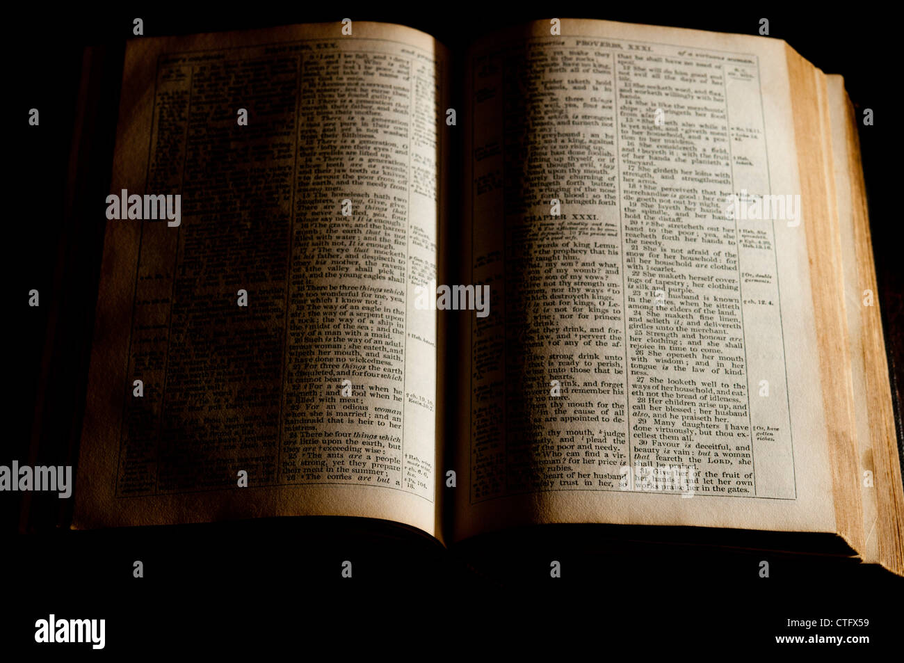 holy bible book opened Stock Photo