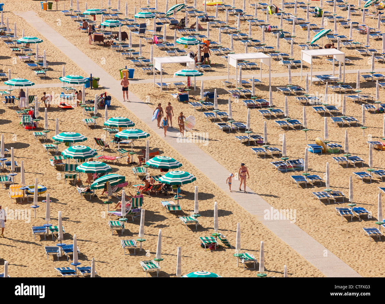 Shore-ward view to Lignano Sabbiadoro,Adriatic Sea,Italy Stock Photo