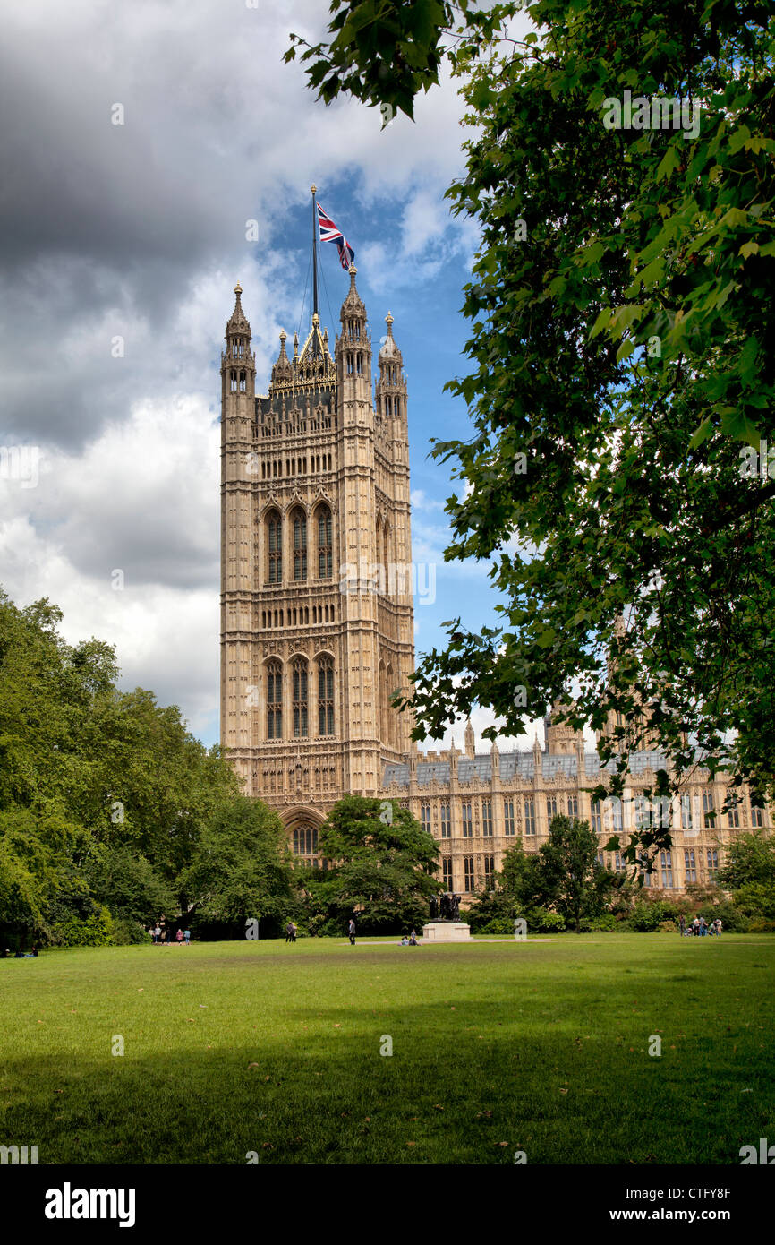 Houses of parliament and Victoria Tower - London UK Stock Photo
