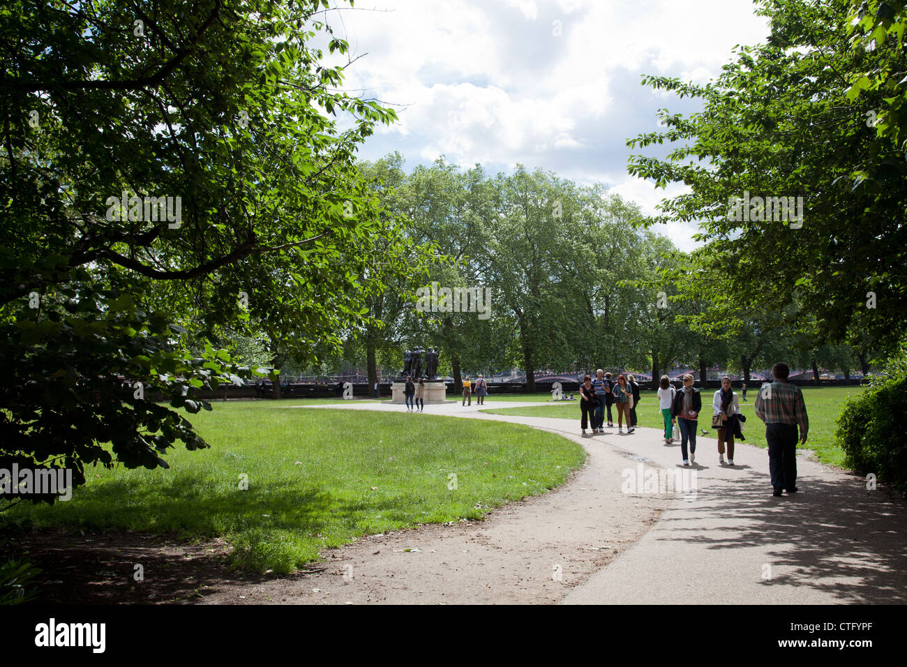 Victoria Tower Gardens in Westminster - London UK Stock Photo
