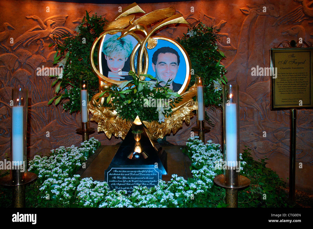 Memorial to Dodi Fayed and Princess Diana Stock Photo - Alamy
