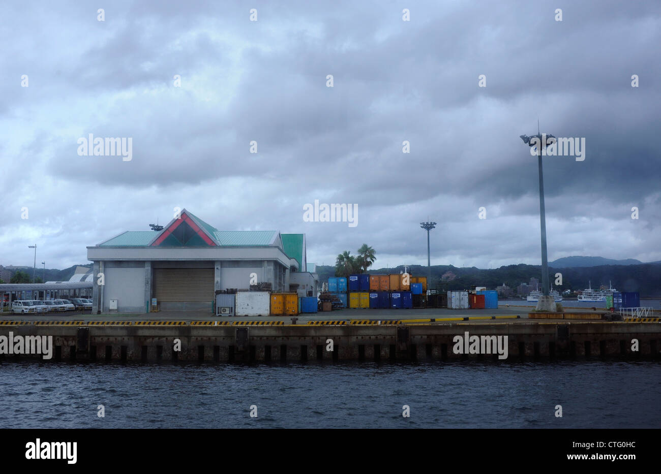 General view of the harbour in Kagoshima, Japan Stock Photo Alamy