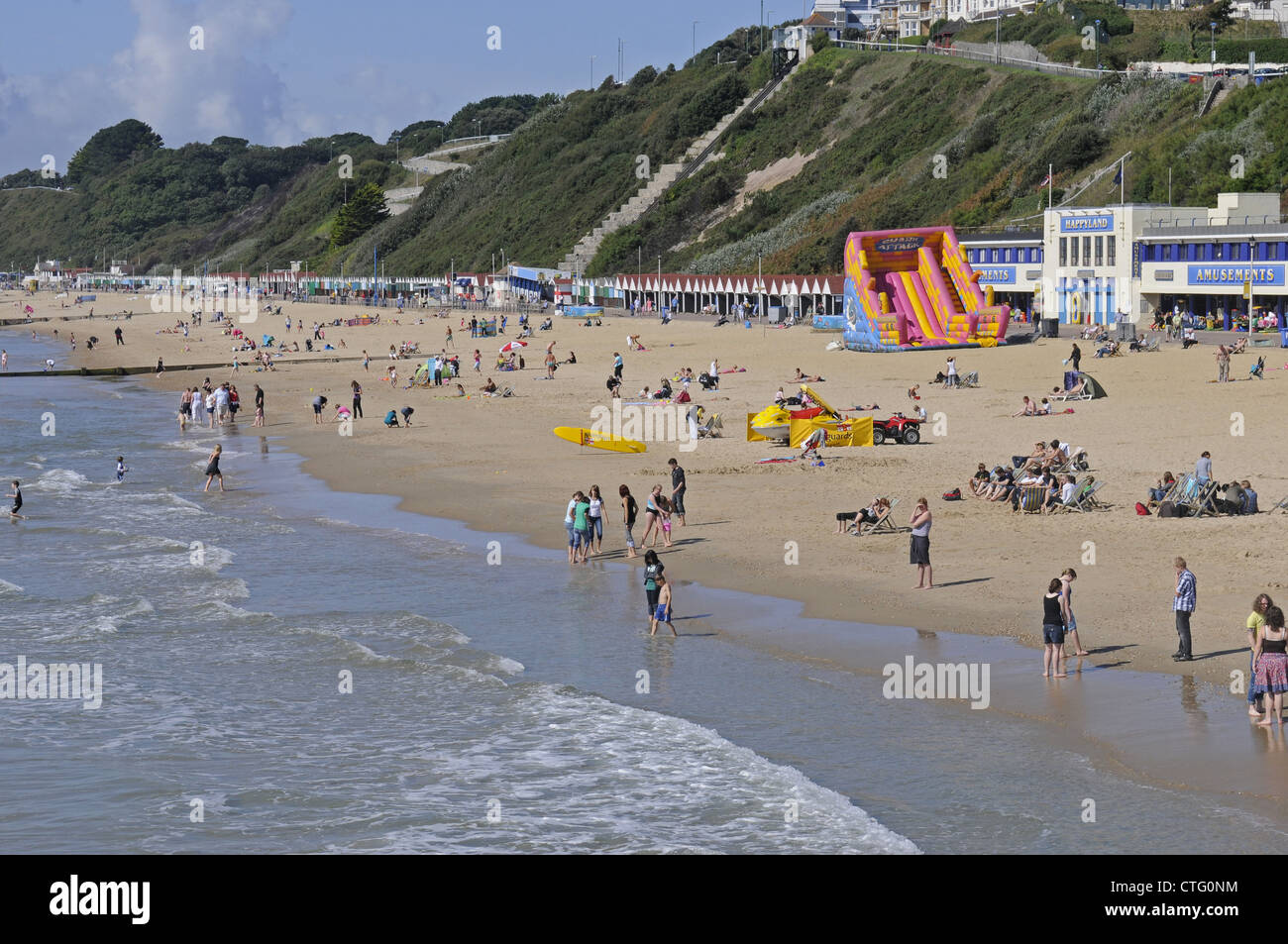 Beach Bournemouth Dorset England Stock Photo