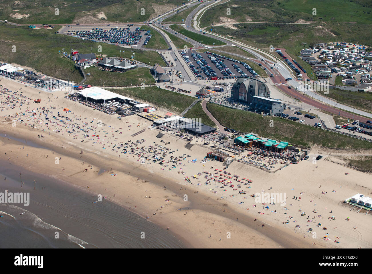 The Netherlands, Zandvoort, Aerial, Beach Stock Photo Alamy