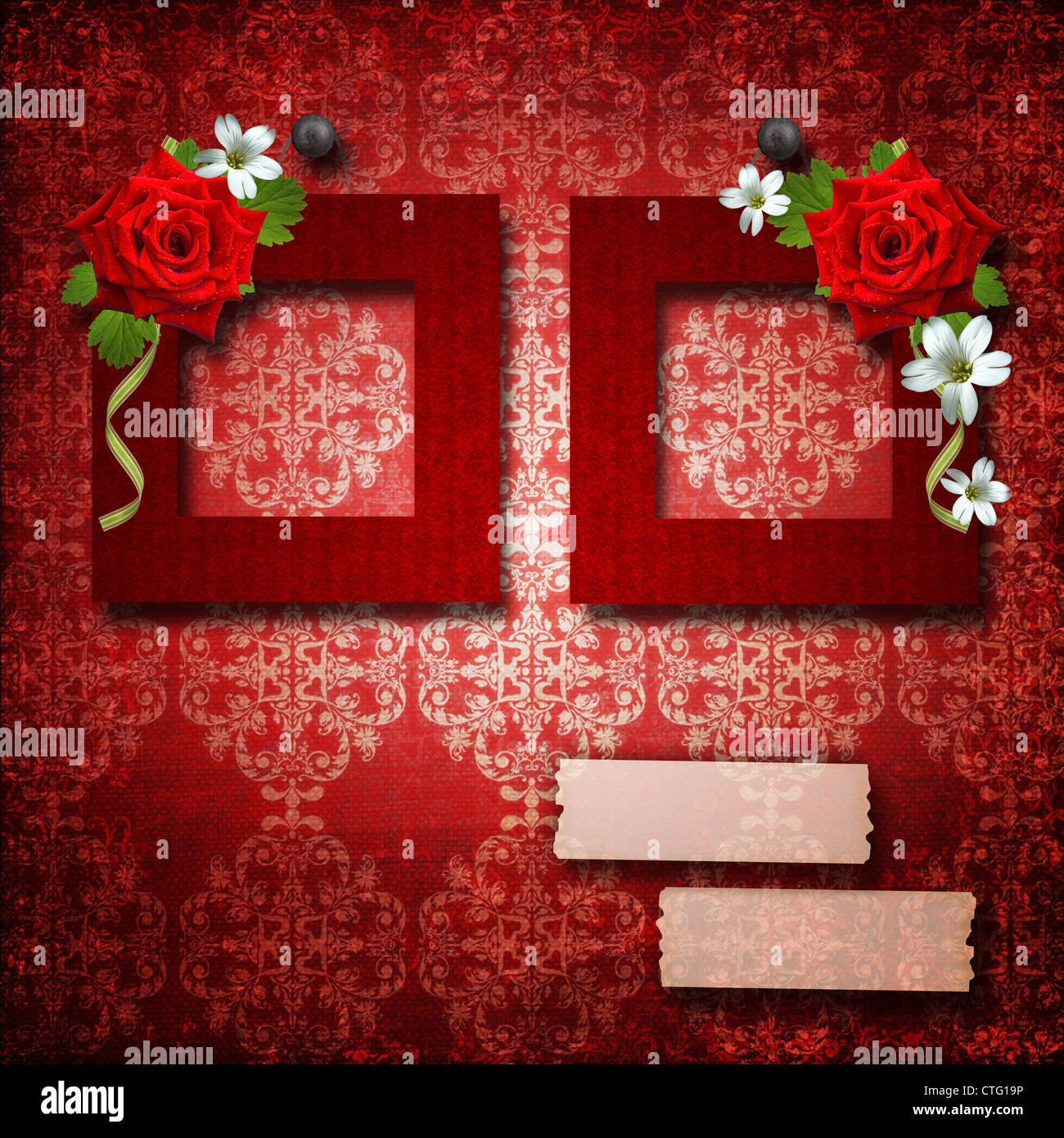 Plain Red Wallpaper Border