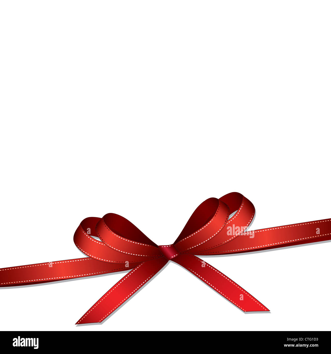 Red ribbon and bow isolated on white background Stock Photo - Alamy
