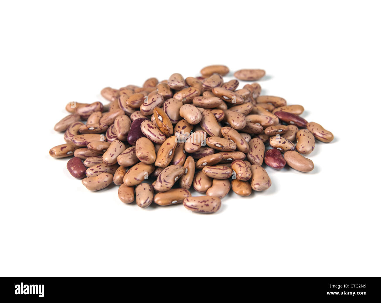 Pinto-beans, isolated on white background Stock Photo