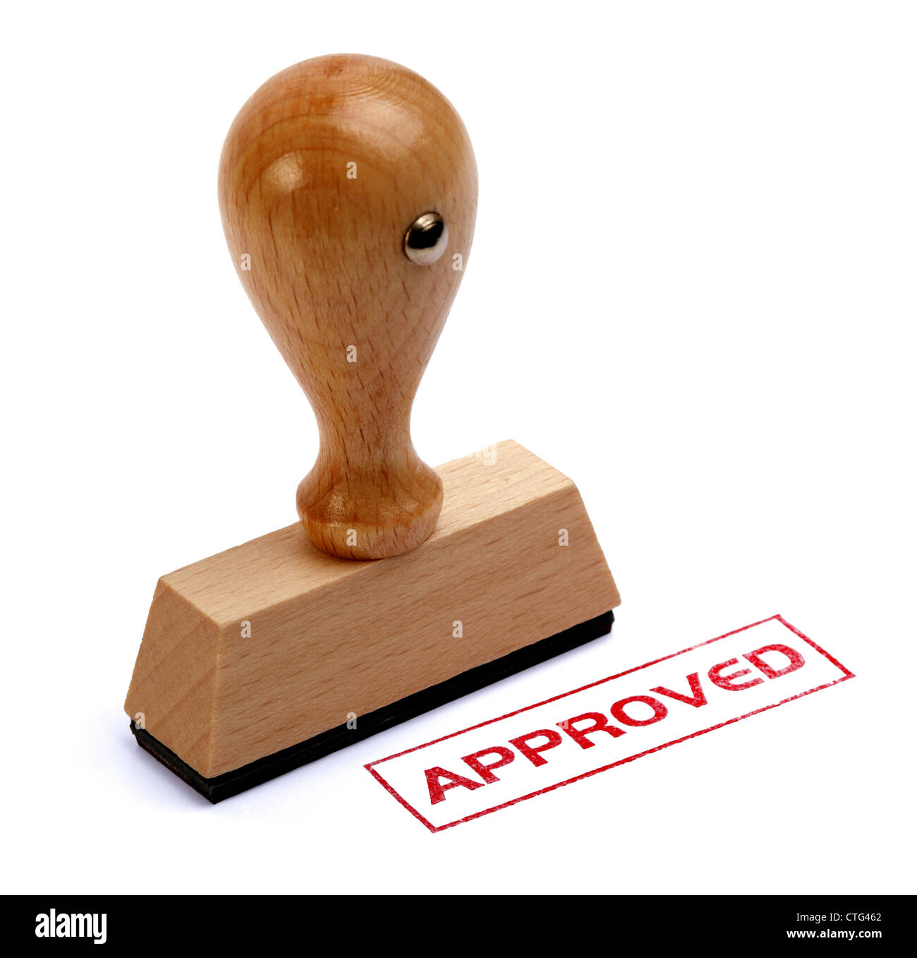 Rubber stamp approved Stock Photo