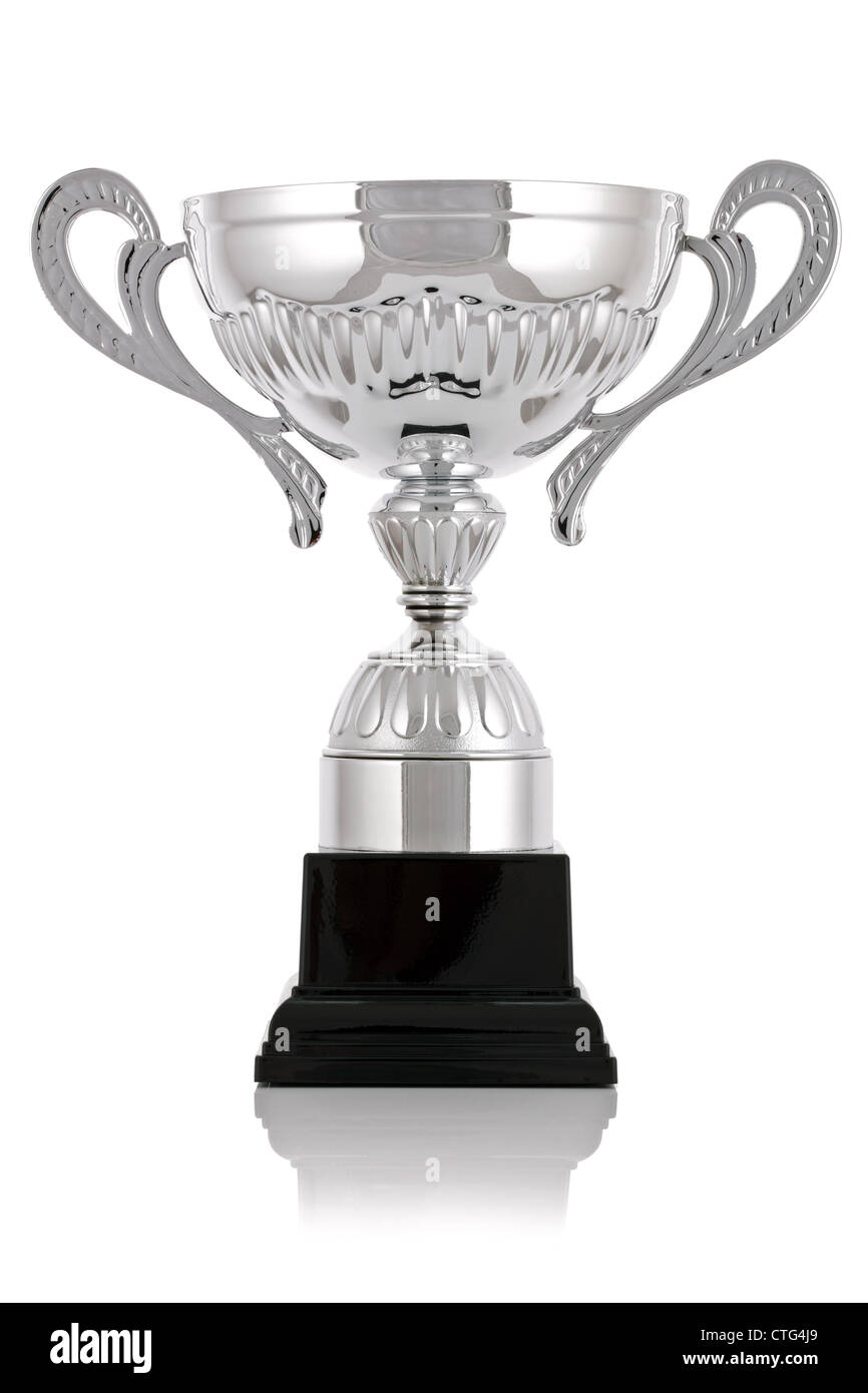 Silver trophy Stock Photo