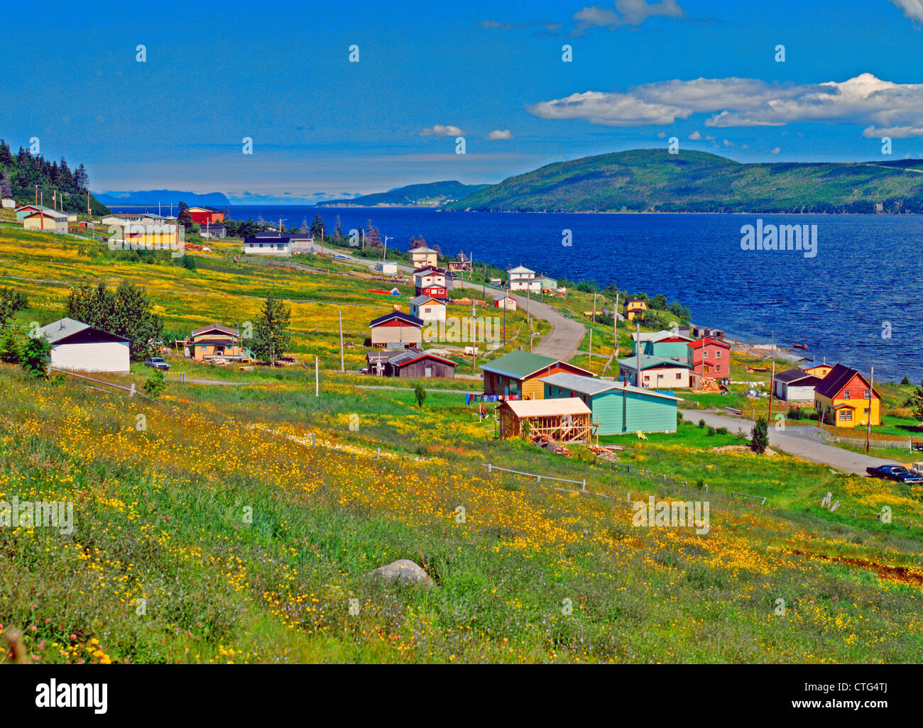 Newfoundland and Labrador Fishing Villages in Eastern Canada, ;East Coast;Canada;North America Stock Photo