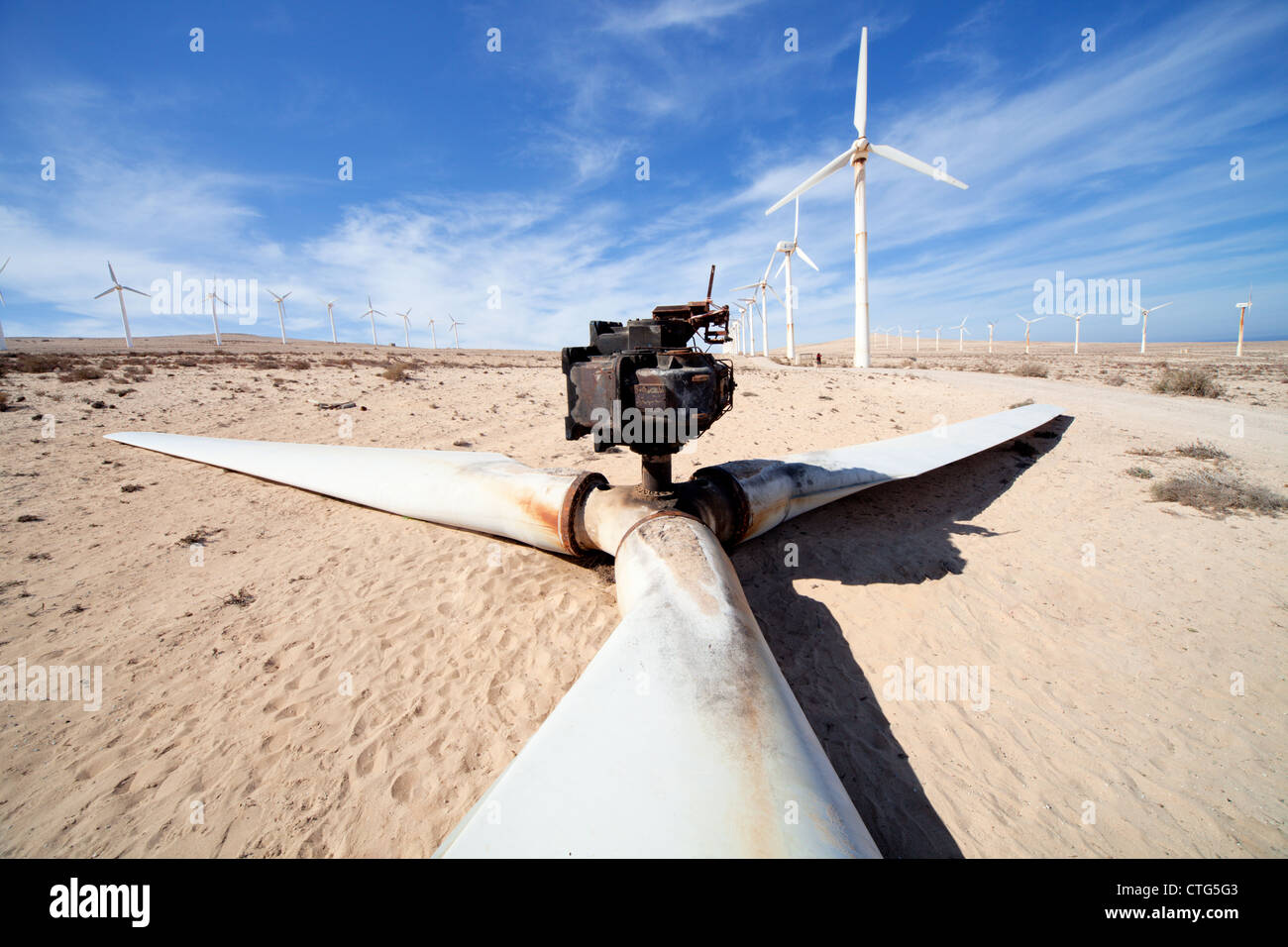Old rusty wind turbine hi-res stock photography and images - Alamy