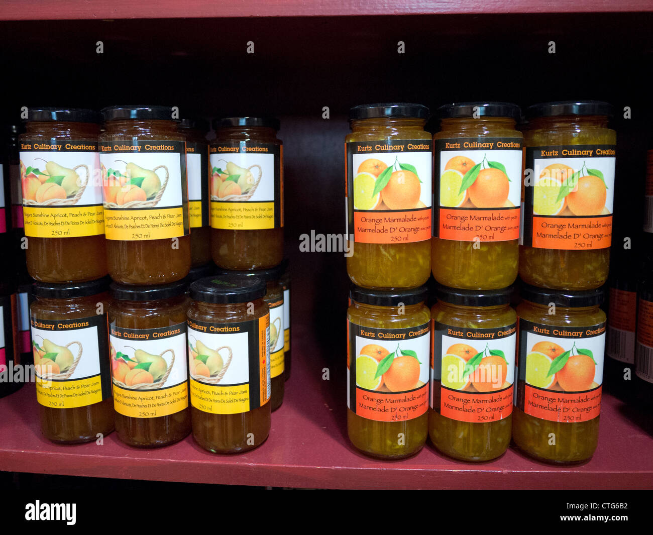 jam jars store shelve Stock Photo Alamy