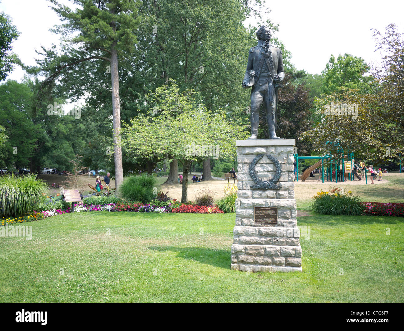 John Graves Simcoe statue sculpture outdoor Stock Photo