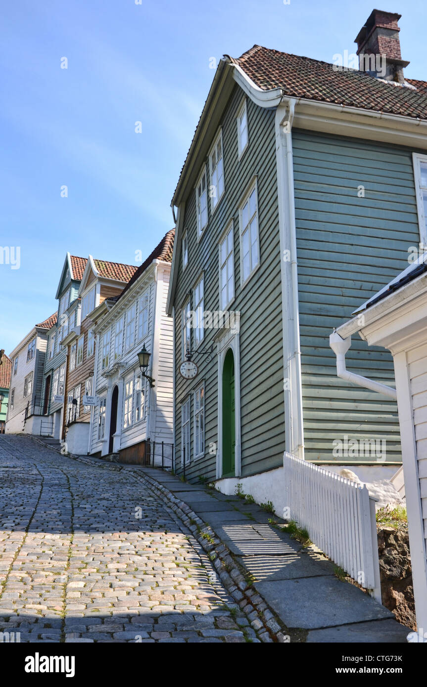 Sandviken is a traditional neighbourhood of Bergen, Norway. Stock Photo