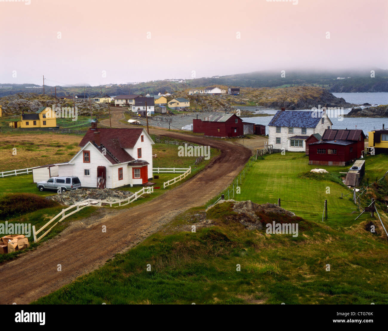 Twillingate and Fishing Villages and Lighthouses on in Eastern Canada, Newfoundland;East Coast;Canada;North America Stock Photo