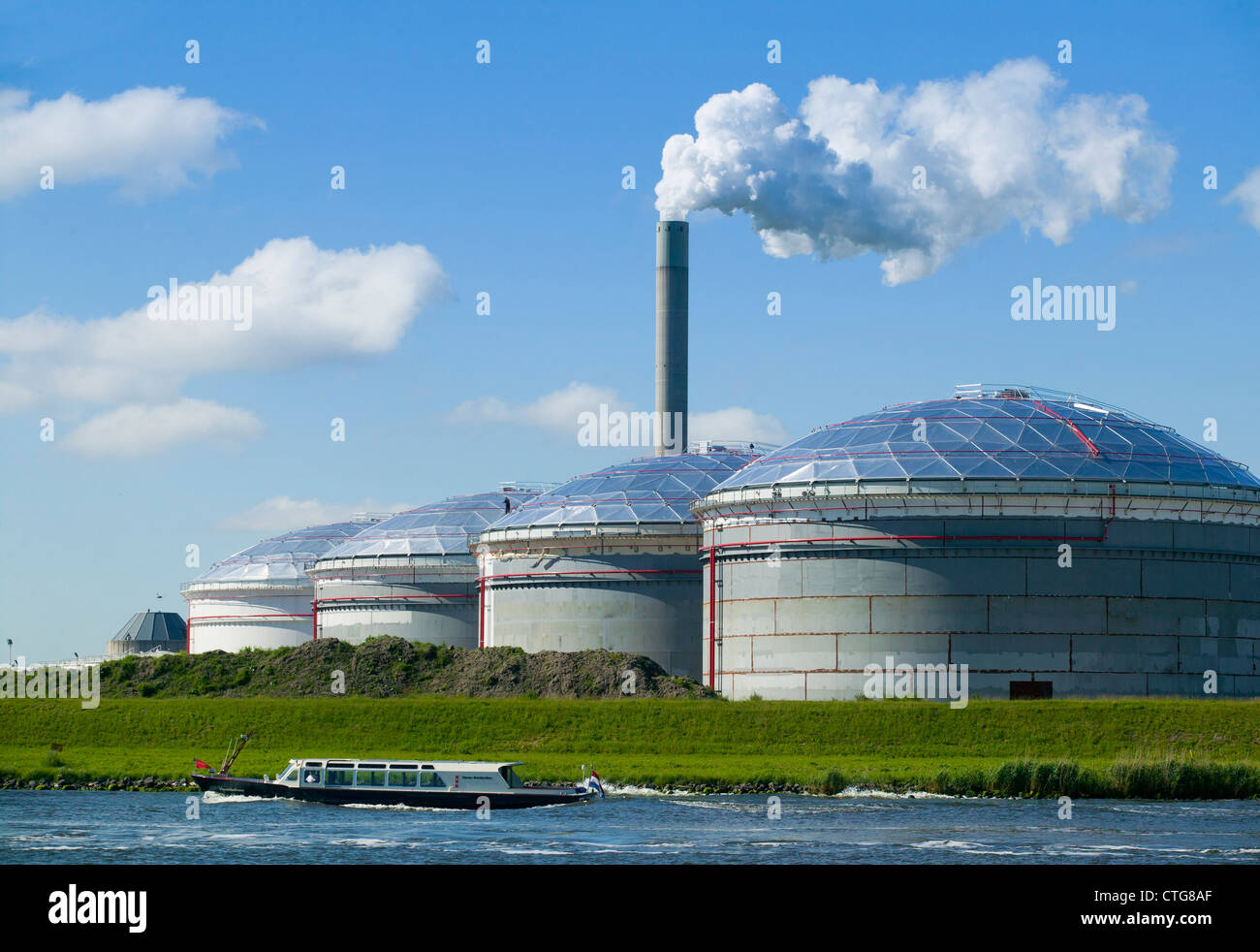 Biogas powerplant Stock Photo