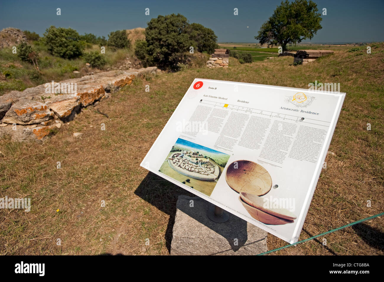 Aristocratic residence Troia II BC 2500 Troy Turkey Stock Photo