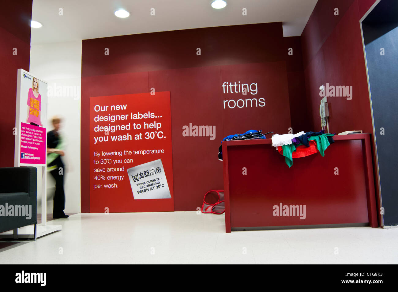 Fitting Rooms, Marks & Spencer, UK Stock Photo