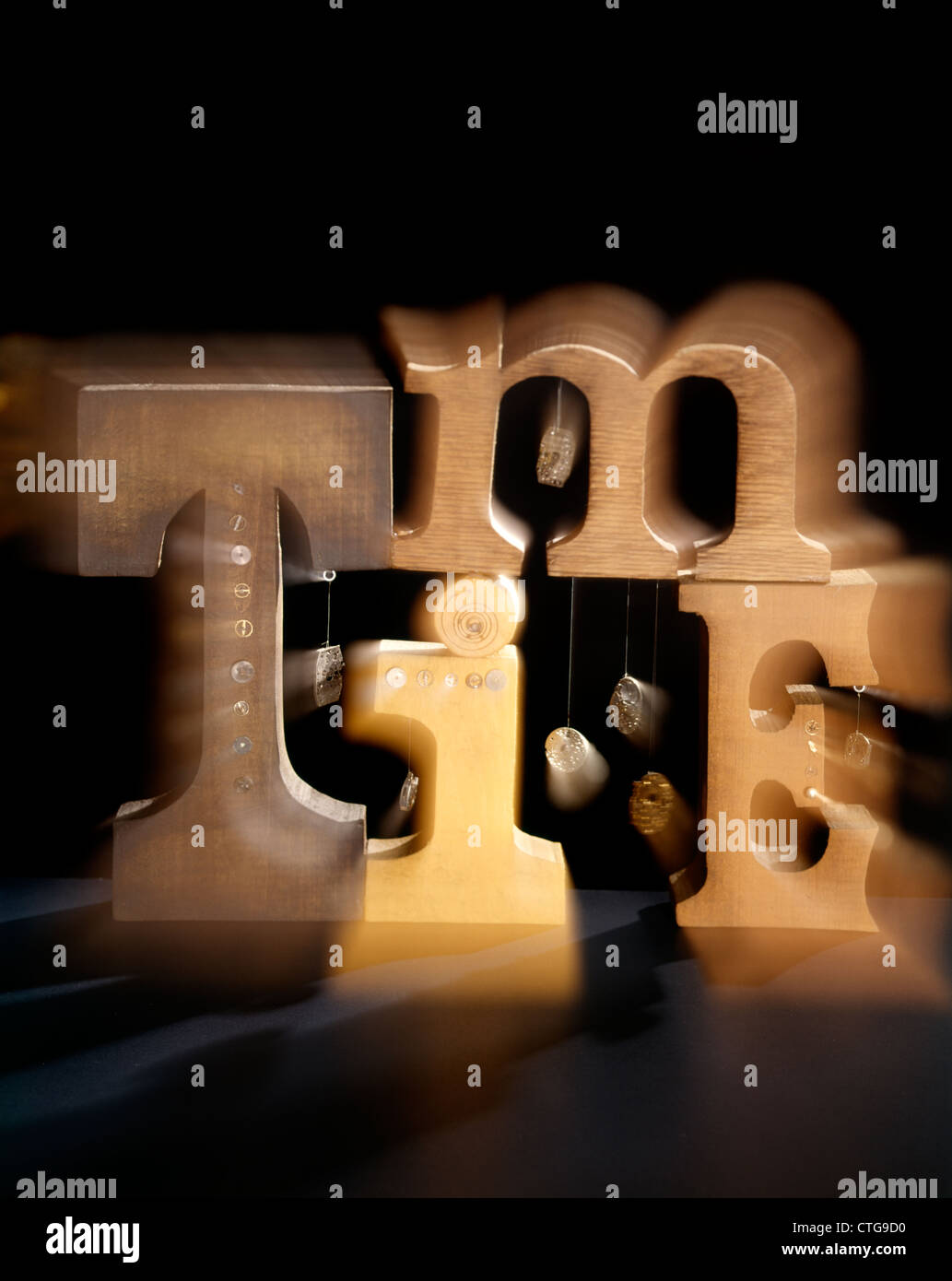 1970s TIME WORDS CLOCKS Stock Photo Alamy