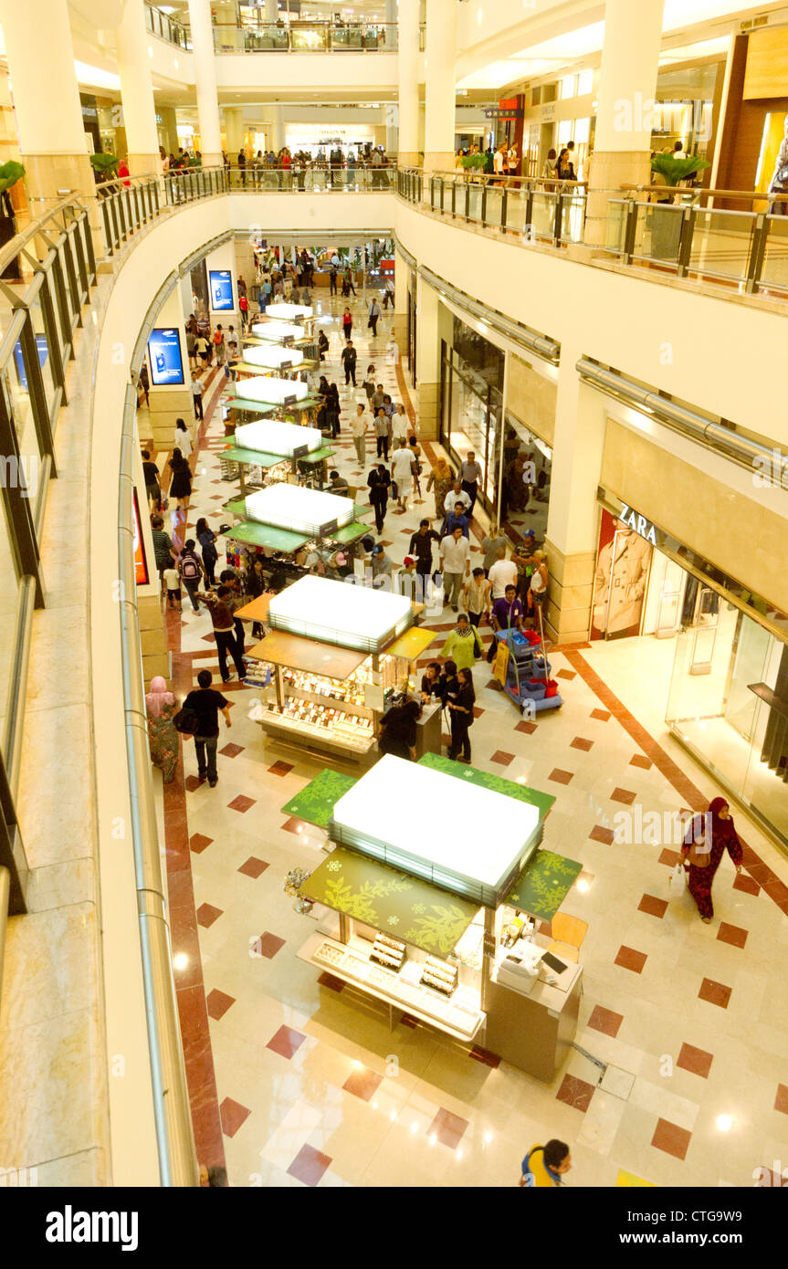 Shopping mall of Kuala lumpur, KLCC Suria, located inside Petronas twin towers. Stock Photo