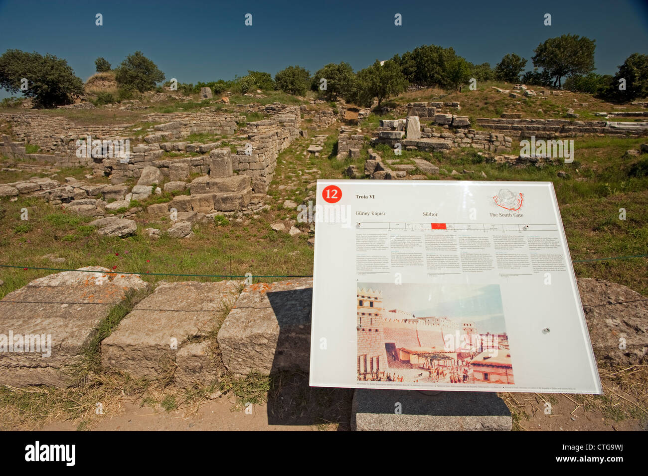 The south gate Troia VI BC 1700 Troy Çanakkale Turkey Stock Photo