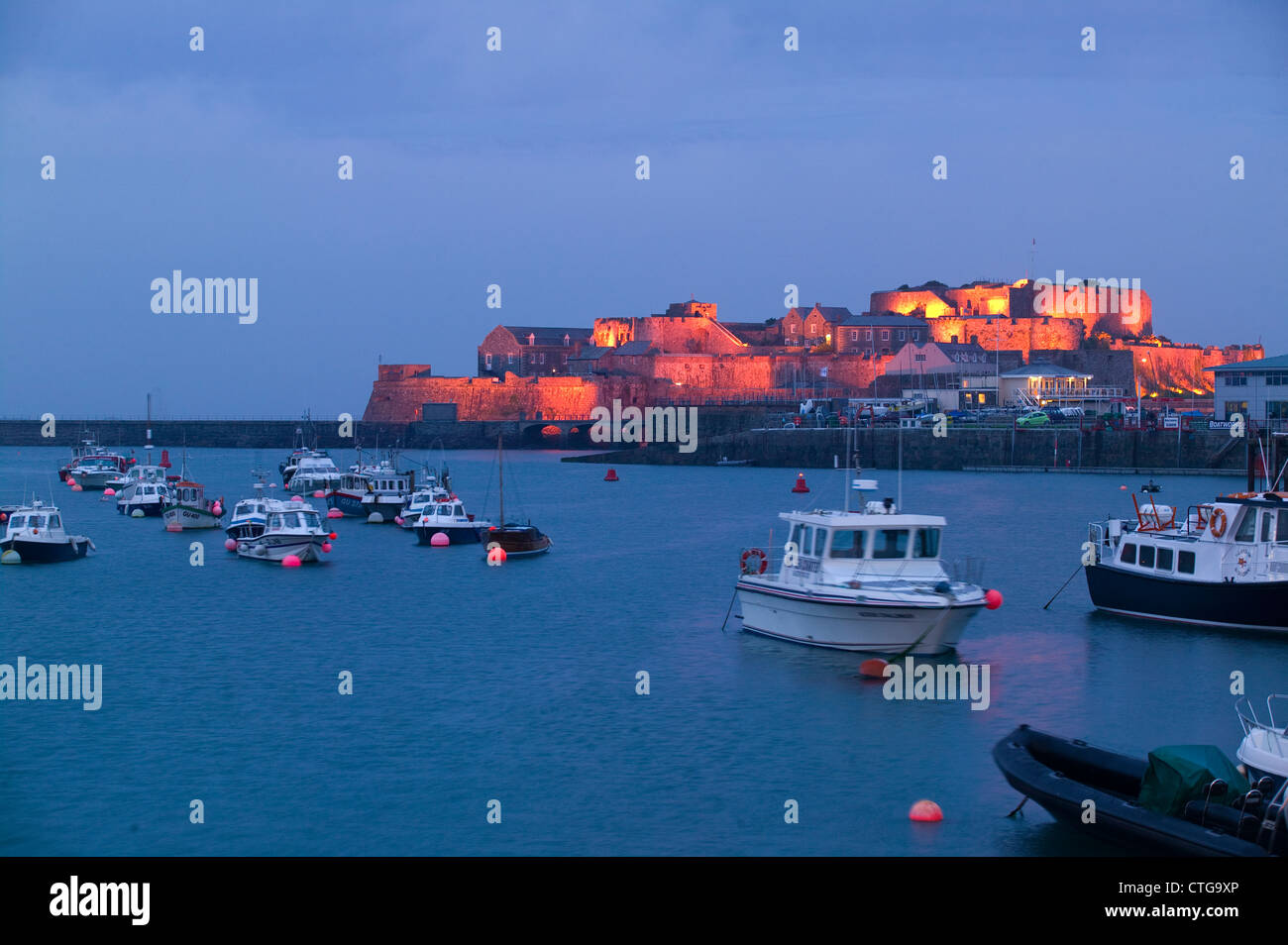 St.Peter Port on Guernsey, Channel Islands Stock Photo