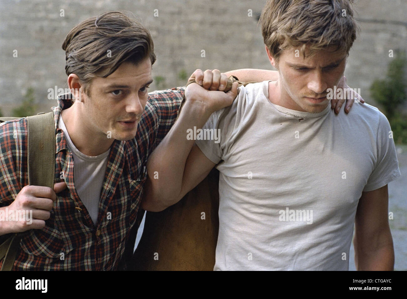 Sam Riley & Garrett Hedlund Walter Salles film On Road April - 2012 Stock  Photo - Alamy