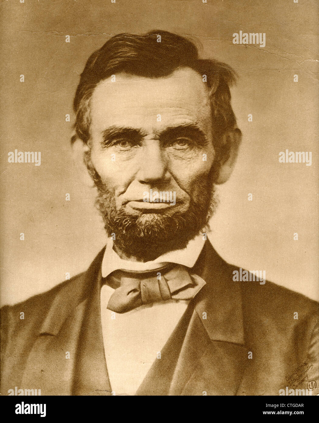 1860s 1800s NOVEMBER 1863 PORTRAIT OF ABRAHAM LINCOLN BY GARDNER Stock Photo