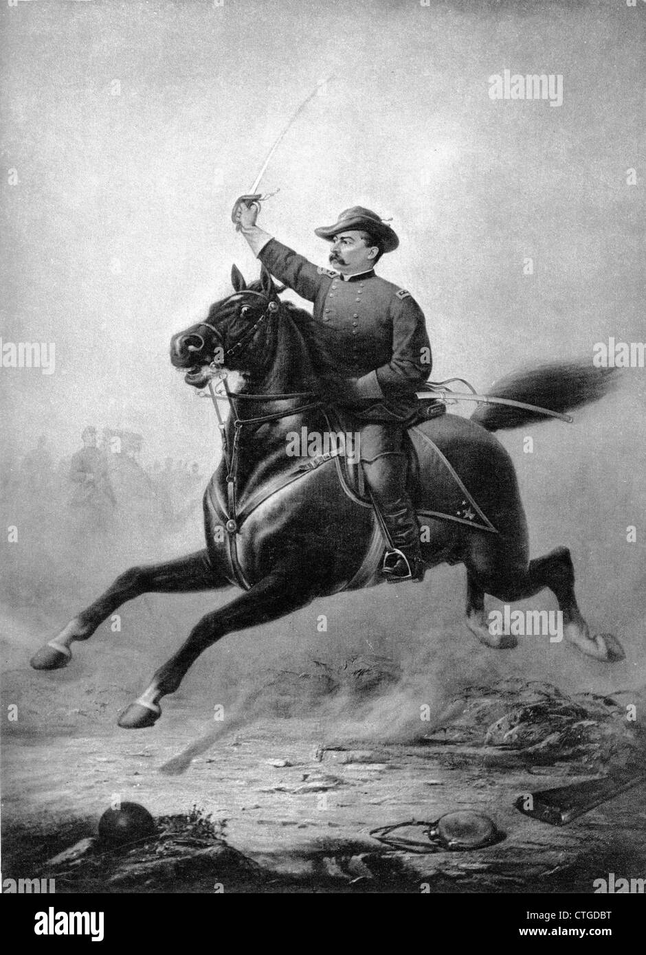 1860s PAINTING SHERIDAN'S RIDE BY T. BUCHANAN READ Stock Photo