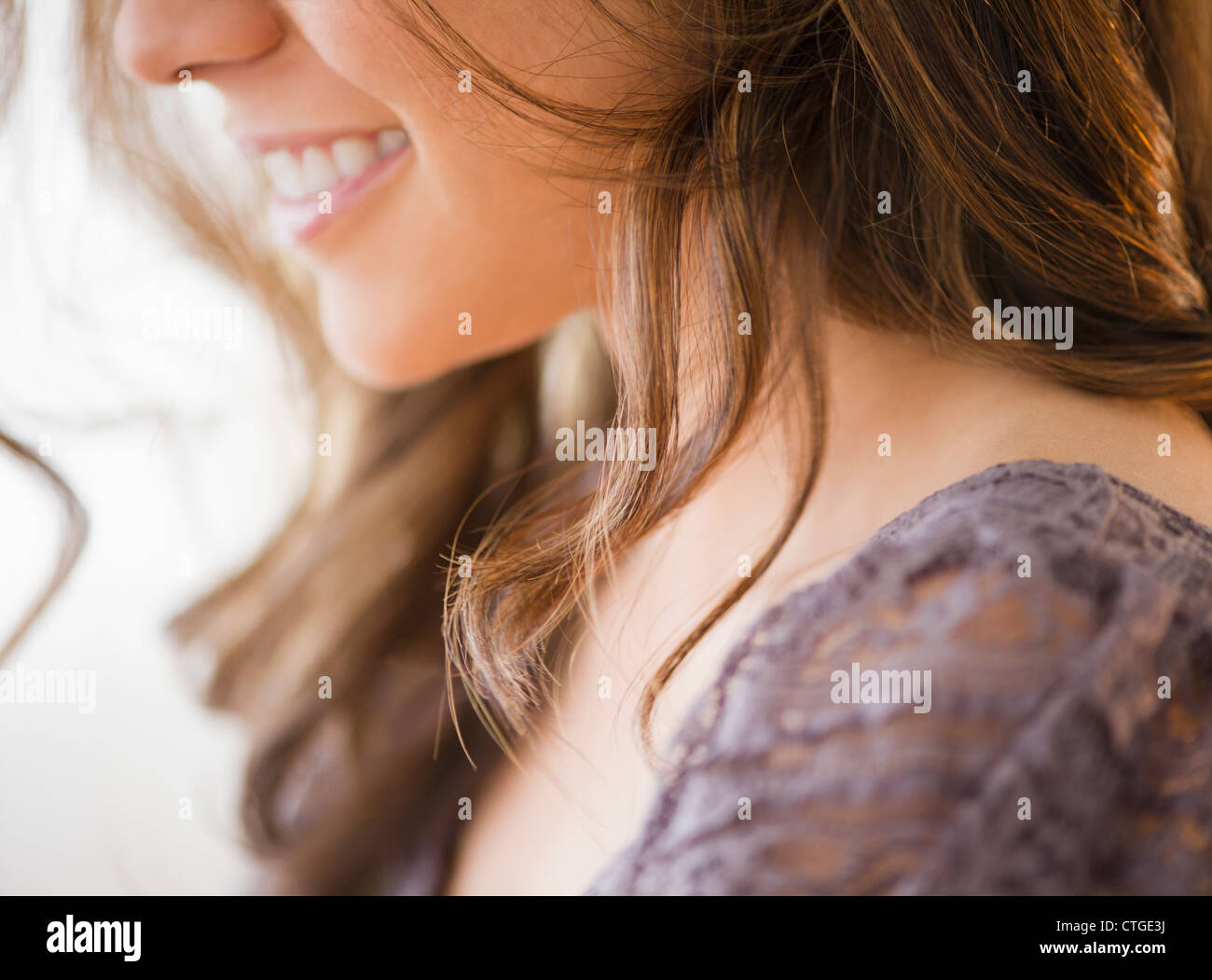 Smiling Hispanic woman Stock Photo
