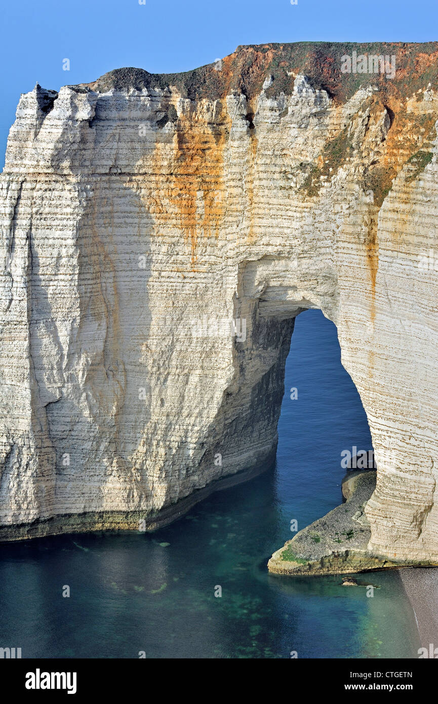 La Manneporte, natural rock arch made by wind and water erosion in the ...