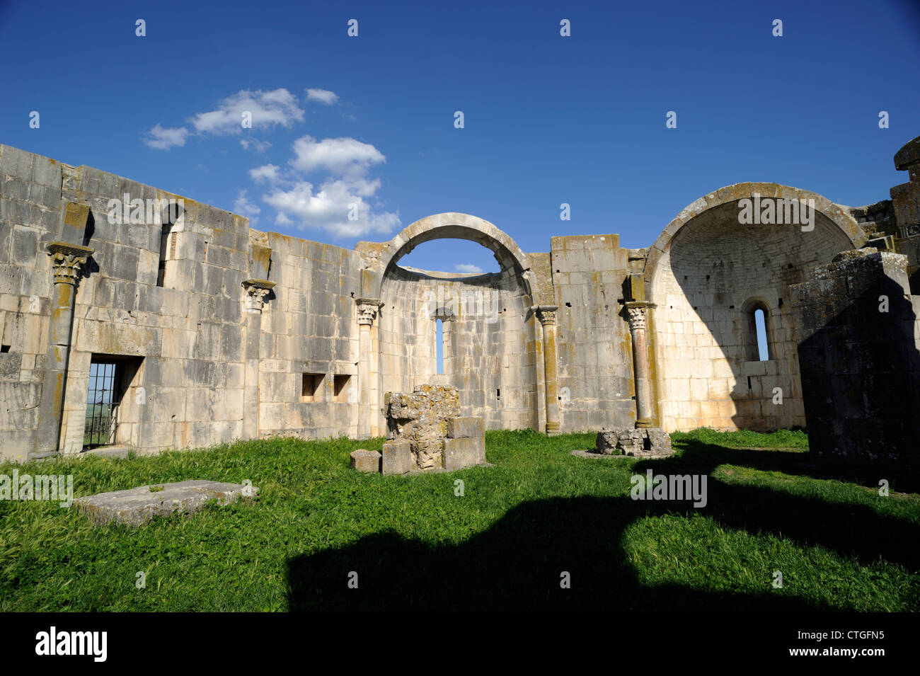 Italy, Basilicata, Venosa, archaeological park, ruins of medieval church Stock Photo