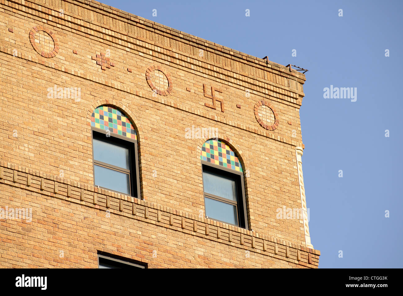 International Bank building (formerly the Swastika Hotel), Raton Downtown Historic District, Raton, New Mexico, USA Stock Photo
