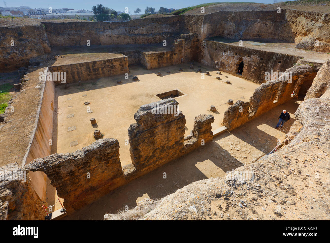 The Archaeological Complex, Carmona, Seville Province, Spain. Tumba de Servilia, the Tomb of Servilia. Stock Photo