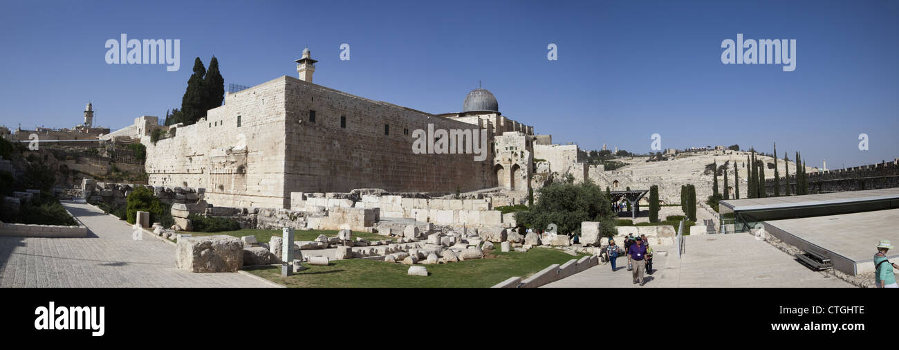 The Jerusalem Archaeological Park in Jerusalem, Israel Stock Photo