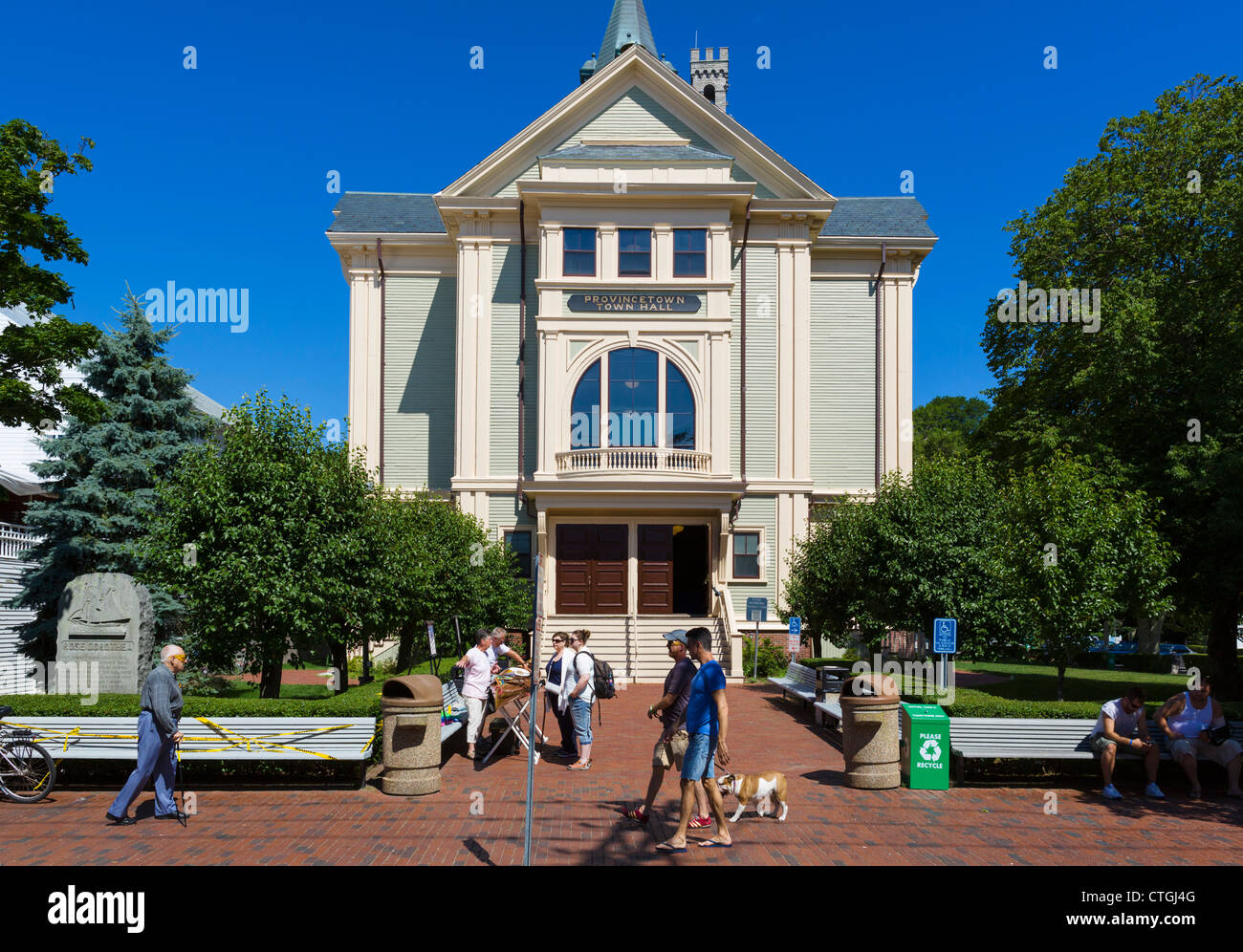 The Town Hall, Commercial Street, Provincetown, Cape Cod, Massachusetts, USA Stock Photo