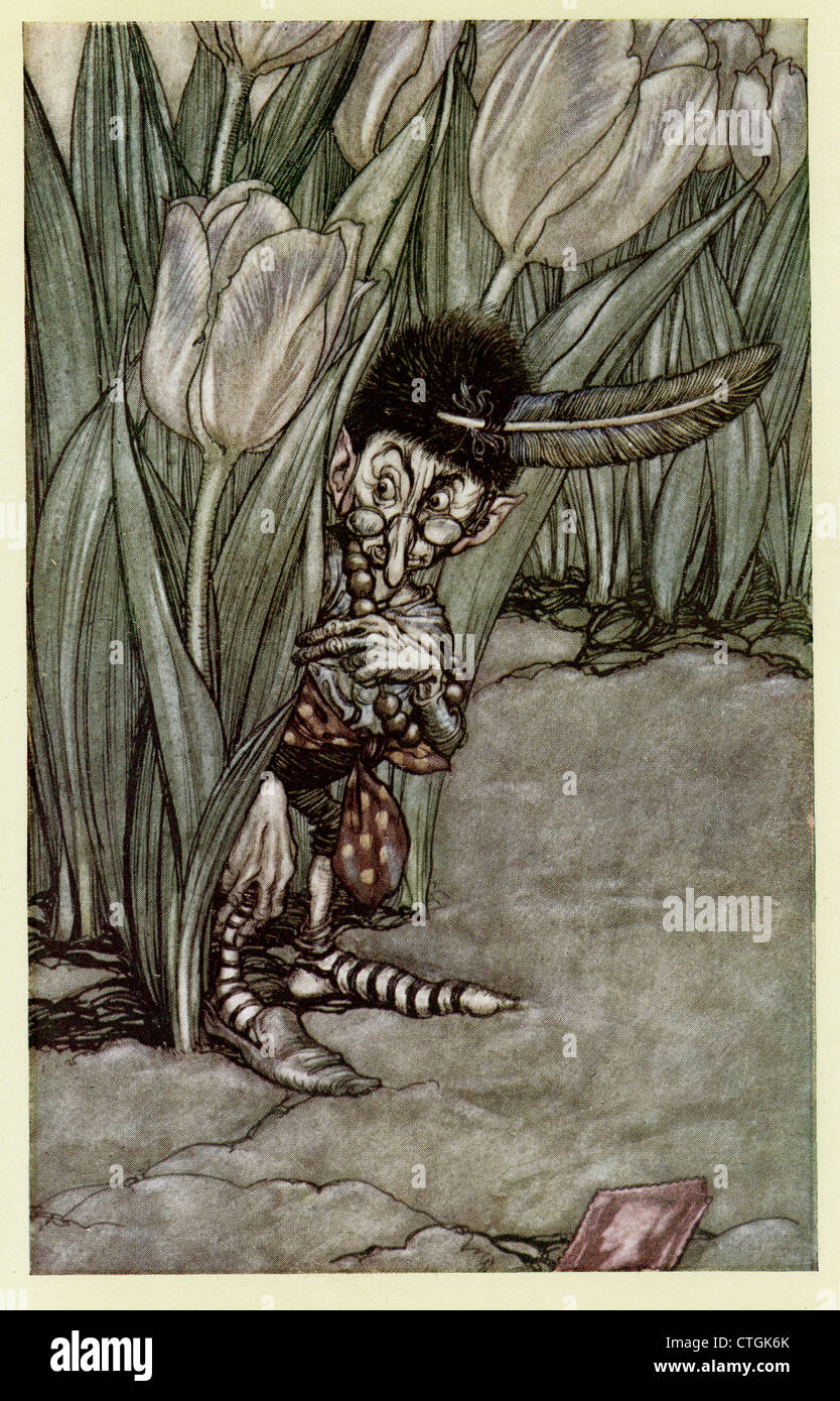 Illustration by Arthur Rackham from Peter Pan in Kensington Gardens. He ...