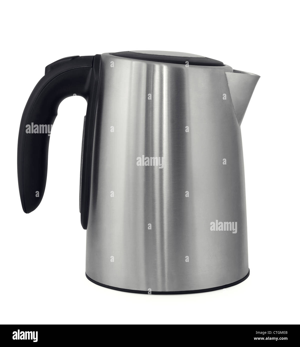 Stainless steel electric kettle isolated on white Stock Photo