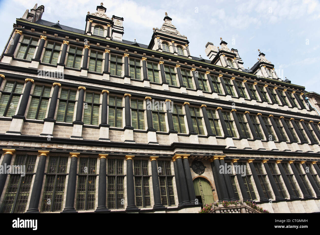 Renaissance Facade Of The Ghent Town Hall; Gent, Oost-Vlaanderen, Belgium Stock Photo