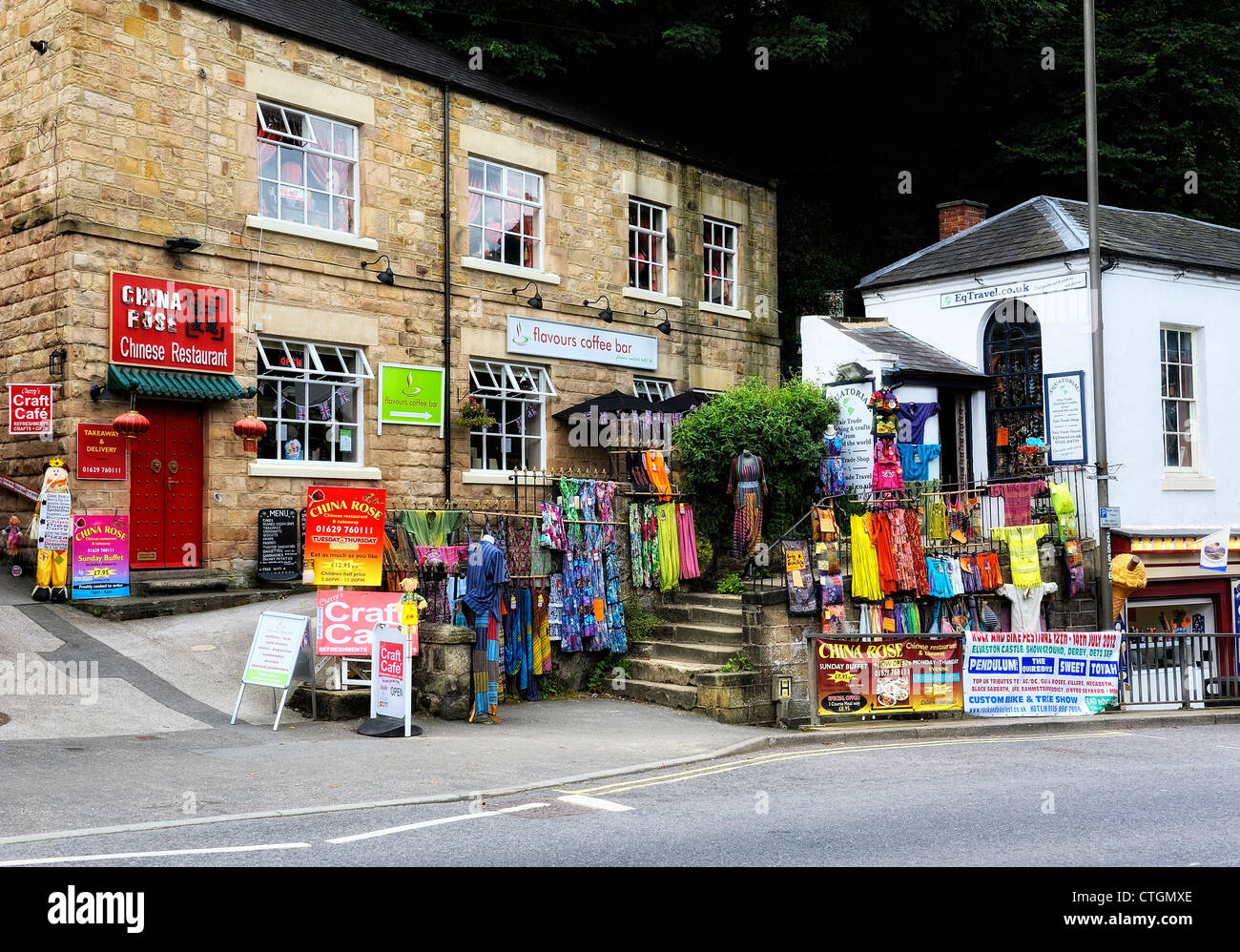 tourist gift shop matlock bath derbyshire england uk  digitally enhanced Stock Photo