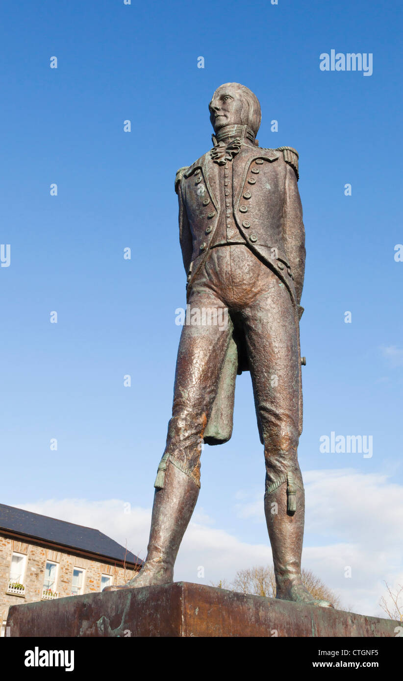 Bantry, West Cork, Ireland. Statue of Theobald Wolfe Tone, 1763 - 1798, Irish revolutionary..... Stock Photo