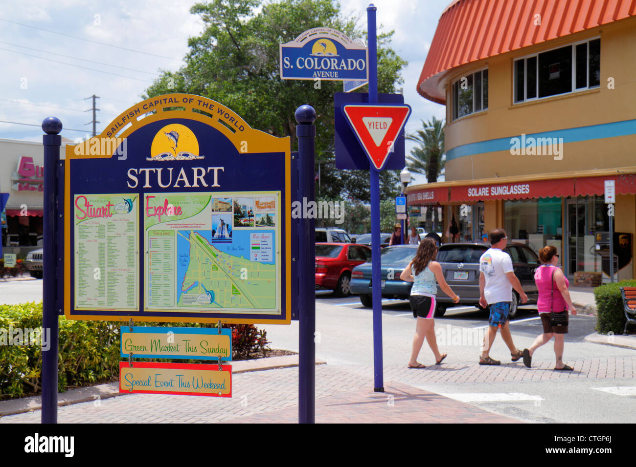 Stuart Florida,South Colorado Avenue,downtown,sign,logo,directory