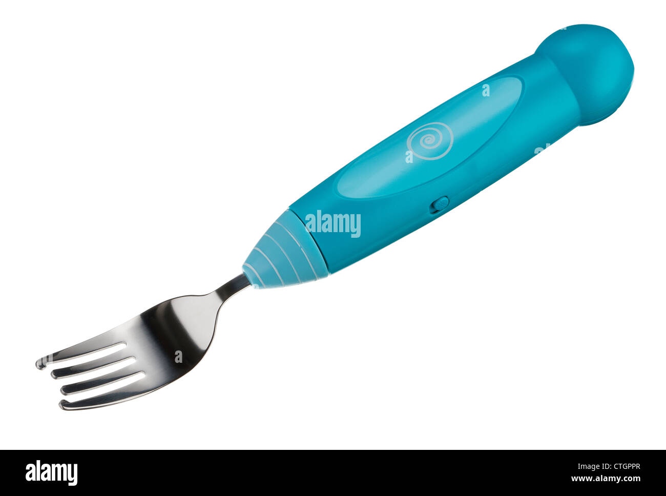 Battery operated spinning pasta fork Stock Photo